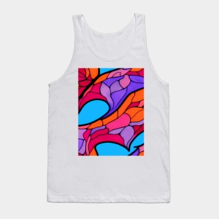 Vibrant Lava Flow - Stained Glass Design Pattern Tank Top